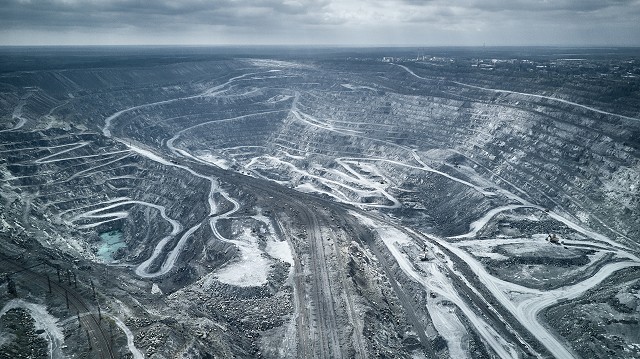 Aerial View of Asbestos Mining Quarry