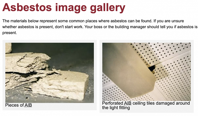 Asbestos insulation board image