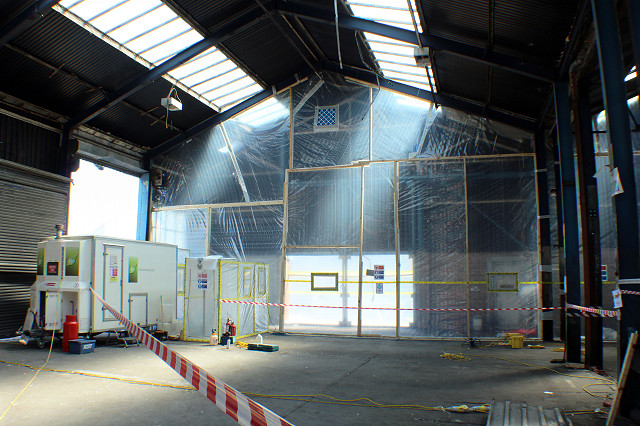 Enclosure asbestos removal